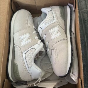 New Balance Gray and White Sneakers